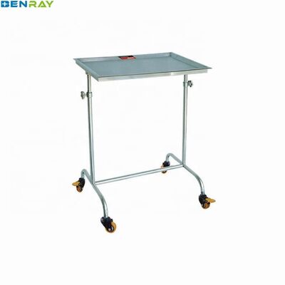 BR-SOT04 Height Adjustable Hospital Tray Stand With Post Mayo Trolley