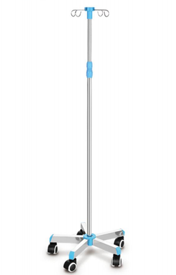 Mobile Movable Adjustable Hospital Medical Infusion Stainless Steel IV Pole IV Stand