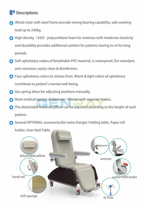 Hemodialysis Center Digital Integration Medical Manual Dialysis Chair