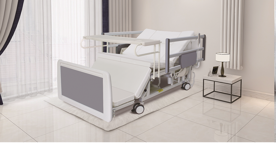 Anti Fall Safety Guardrail Nursing Bed 710x380mm ABS Frame Electric Backrest 2080x980x450mm