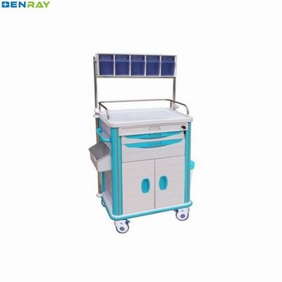 स्टेनलेस स्टील गार्ड रेल ABS एनेस्थेसिया ट्रॉली 625 X 475 X 920 मिमी